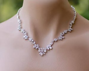 crystal bridal necklace, crystal bridal jewelry, wedding necklace, ashley 2 LVYVCWP