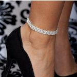 crystal rhinestone stretch cz tennis ankle chain anklet bracelet sexy women MVJMDJO