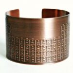 cuff bracelets etched periodic table cuff bracelet - copper, nerdy, graduation, teacher,  one UWNCUCL