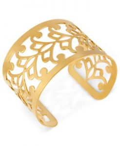 cuff bracelets hint of gold 14k gold-plated filigree cuff bracelet SCMWJFJ