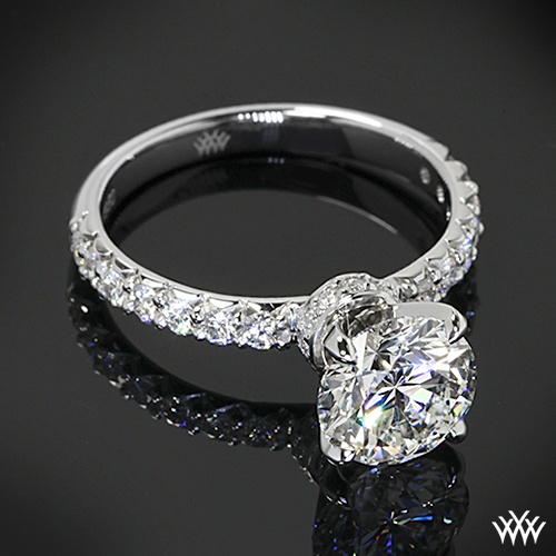 custom engagement rings custom diamond engagement ring is set in platinum and holds 0.40ctw a DYWWDKB