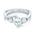 custom engagement rings custom three stone diamond engagement ring AJWCRUQ