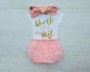 cute baby girl clothes baby girl clothes/ worth the wait/ baby bodysuit/ coming home outfit/ baby XRTXMRZ