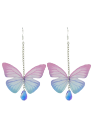 cute earrings butterfly drop earrings with acrylic gem ZAICXMV