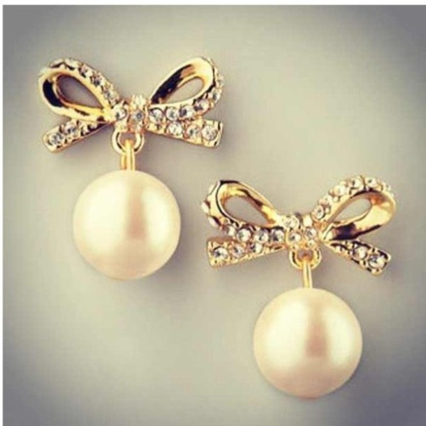 cute earrings jewels cute pearl earrings stud earrings bows TURGGDV