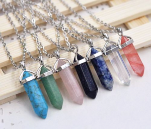 dainty crystal quartz gemstone necklace PDIEZHF