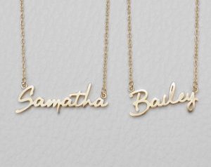 dainty name necklace - custom name necklace - personalized name jewelry - RPGNBJR