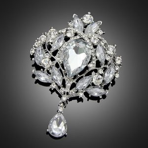 danbihuabi luxury sapphire jewelry fashion rhinestone brooches large women  wedding party XFEQLLH