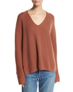 deep v-neck cashmere pullover LRNFBPN