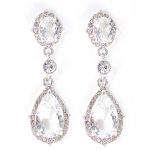 delicate crystal teardrop earrings ILOTMDS