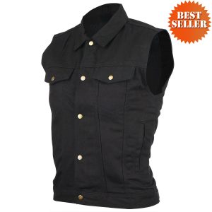 denim vest mens black denim jean vest SBPSCPE