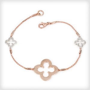 designer bracelets catherine budd jewellery catherine budd rose gold vermeil gypsy clover  bracelet RFVDMEA