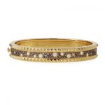 designer bracelets roberto coin rock u0026 diamonds small bangle in 18k yellow gold, 1.49 EXFKOTQ