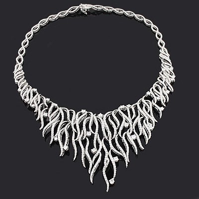 designer necklaces designer diamond necklace 14.78ct 18k branch motif YXWVUFT