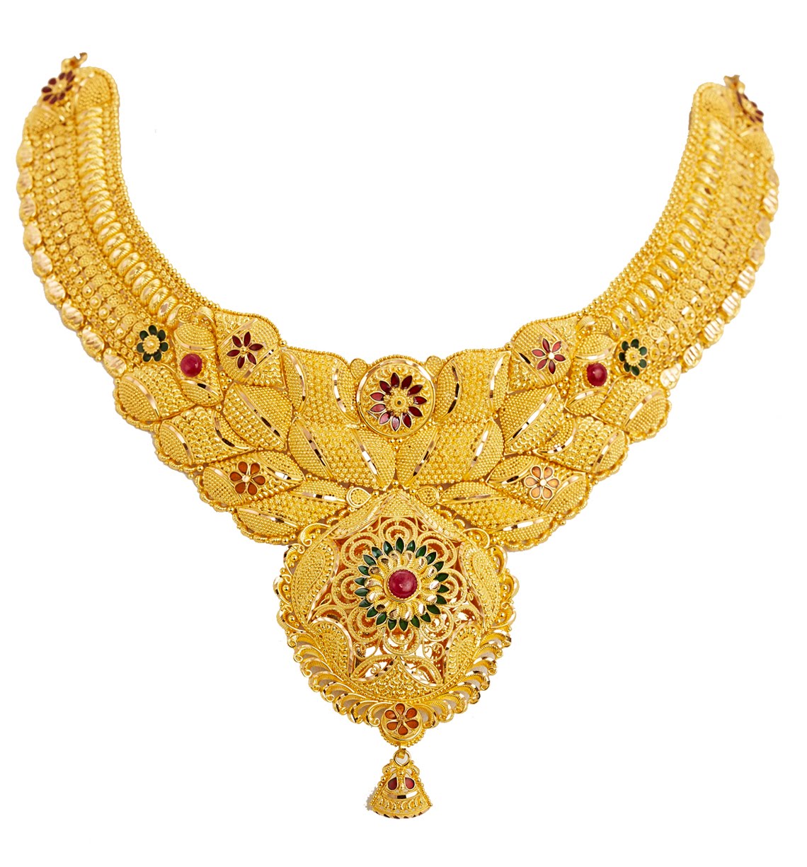 designer necklaces latest calcutta gold designer short necklace designs - youtube ZXCKDTV