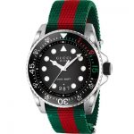 designer watches 45mm gucci dive watch w/ nylon web strap FDHTGXX