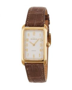 designer watches the muldowney 24mm alligator strap watch, brown/cream QDNSEEN