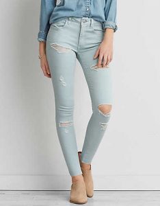 destroyed jeans ae twill x hi-rise jegging YBFFNHM