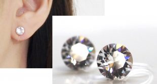 details. crystal swarovski invisible clip on earrings ... FQRQIYC