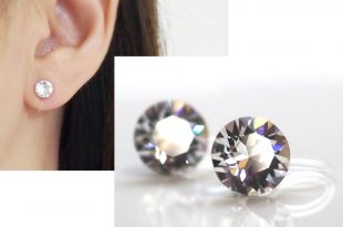 details. crystal swarovski invisible clip on earrings ... FQRQIYC
