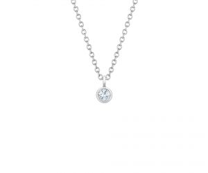 dewdrop one diamond pendant OLVHPTC