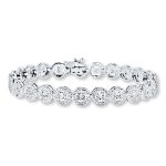 diamond bracelet 1/2 ct tw round-cut sterling silver GVFYZWS