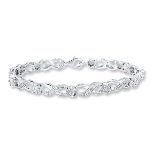 diamond bracelet 1/4 carat tw sterling silver MYOZZVD