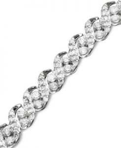 diamond bracelet in 14k white gold (3 ct. t.w.) XWGCARS