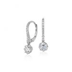diamond drop earrings colin cowie diamond drop earring in 14k white gold (3/4 ct. tw KCSNLFQ