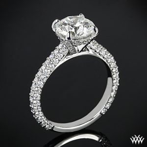 diamond engagement rings elena rounded pave diamond engagement ring | 2389 CVHOAXN