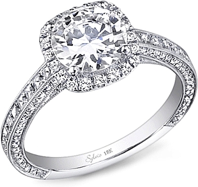 diamond engagement rings this image shows the setting with a 1.00ct round brilliant cut center NDYXDCL