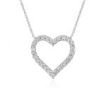 diamond heart pendant in 14k white gold (1 ct. tw.) LDMXZND