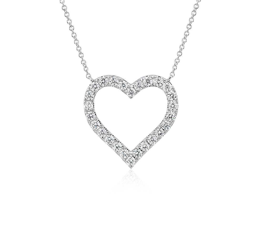 diamond heart pendant in 14k white gold (1 ct. tw.) LDMXZND