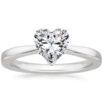 diamond heart ring 18k white gold petite taper ring from brilliant earth MJQKPZW
