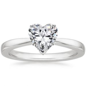 diamond heart ring 18k white gold petite taper ring from brilliant earth MJQKPZW