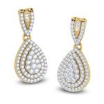 diamond jewellery cluster drop earrings ... RYYCJMF