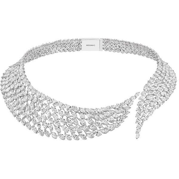 diamond jewellery messika swan diamond necklace ($759,000) ❤ liked on polyvore featuring  jewelry, QLBNYAM