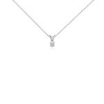 diamond pendant diamond solitaire pendant in 14k white gold (1/3 ct. tw.) YMVDNPZ