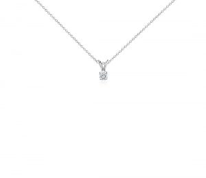 diamond pendant diamond solitaire pendant in 14k white gold (1/3 ct. tw.) YMVDNPZ