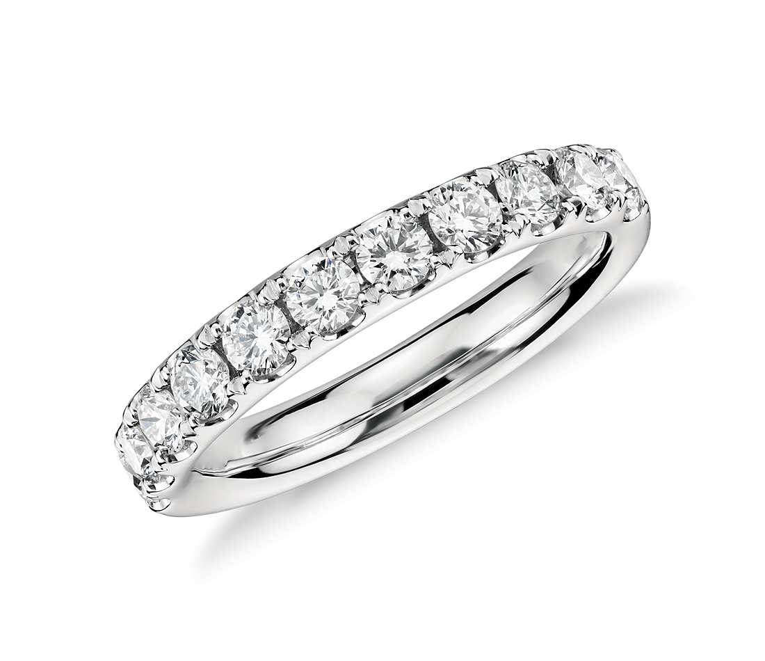 diamond rings riviera pavé diamond ring in platinum (3/4 ct. tw.) MSPFSSE