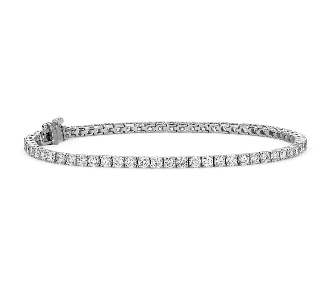 diamond tennis bracelet in 18k white gold - f / vs (4 NKRYRUN
