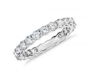 diamond wedding bands classic diamond eternity ring in platinum (2 ct. tw.) GFMBNLI