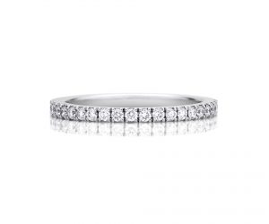 diamond wedding bands db classic half pavé band BYPJNLM