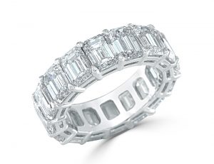 diamond wedding bands emerald cut diamond wedding band in platinum. FNKWONS