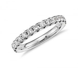 diamond wedding bands scalloped pavé diamond ring in platinum (1/2 ct. tw.) PIIPIQM