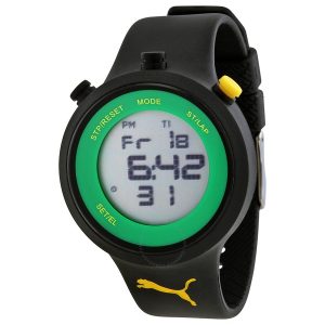 digital watches puma go grey digital black silicone menu0027s watch pu910901007 ... JAAFLXC