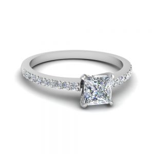 discount diamond rings simple princess cut white gold engagement ring clearance rings with white RXDUXFI