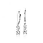 double diamond drop earrings in 14k white gold (1 ct. tw.) BQNEHAB