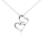 double heart pendant in platinum KOOTZBU