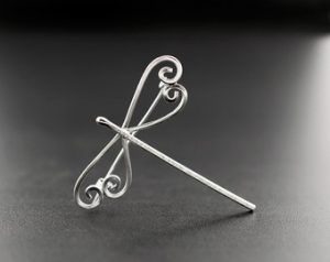 dragonfly brooch, fairy animal pin, sterling silver brooch pin, dragonfly  jewelry, VWGAHYK